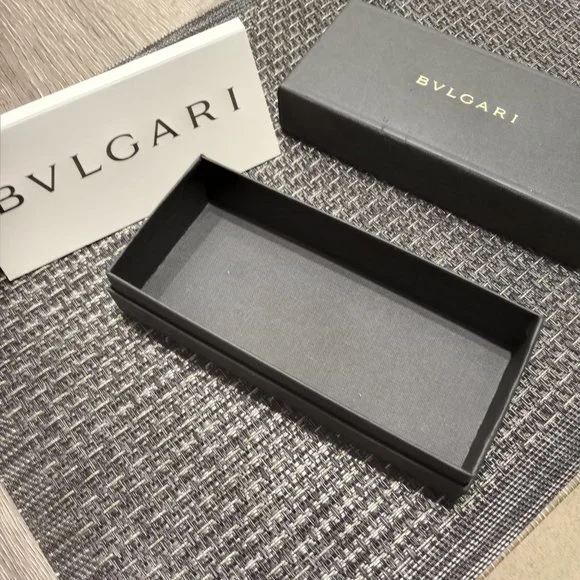 BULGARI Eyeglass Case Black Authentic Accessories